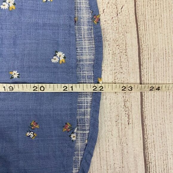 Ana women XS v-neck short sleeve floral print top blue brand new - Picture 10 of 10